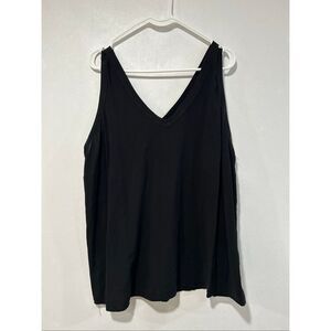 Torrid Women’s Challis Stitch Detail Tank Top Black Size 2X (18–20)